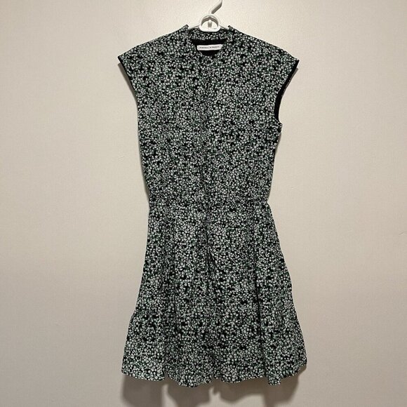 Rebecca Minkoff Green Black Floral Ollie Mini Dress Size XXS - Picture 4 of 9